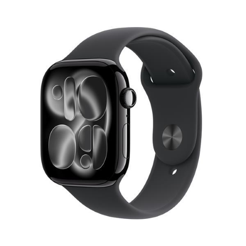 APPLE WATCH SERIES 11 GPS 46mm CASSA ALLUMINIO JET BLACK CON SPORT BAND NERO - S/M
